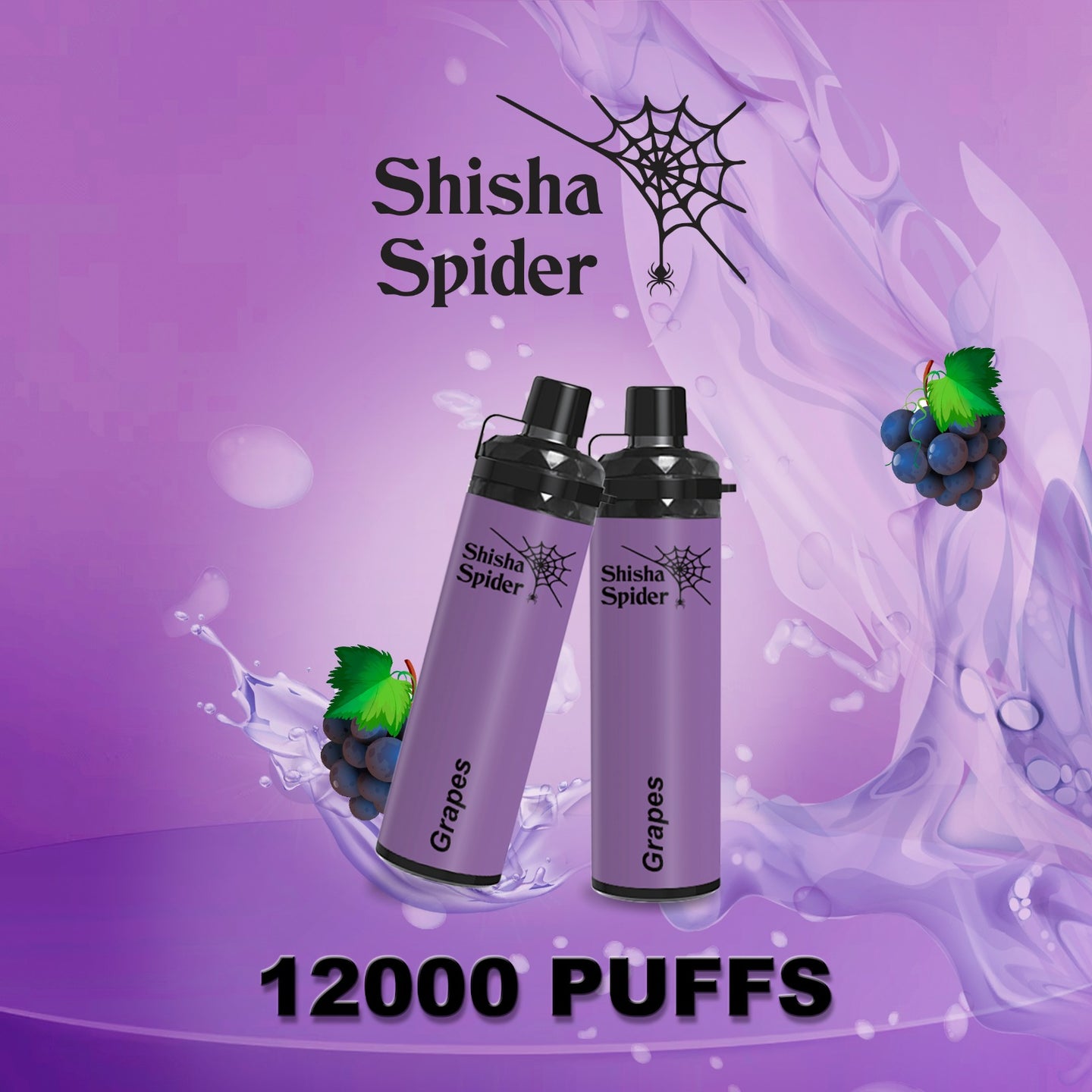 Shisha Spider ענבים 🍇 12000 שאיפות